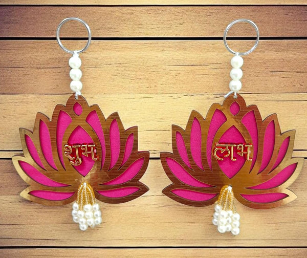 Premium Quality MDF Hanging Subh Labh (Pair of 1)